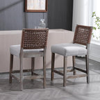 27" Farmhouse Counter Height Bar Stools Set of 4 - Image 4