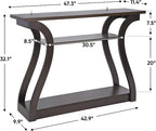 SUPER DEAL Narrow Console Table, 3 Tier Entryway Table, Wood Sofa Table - Image 3