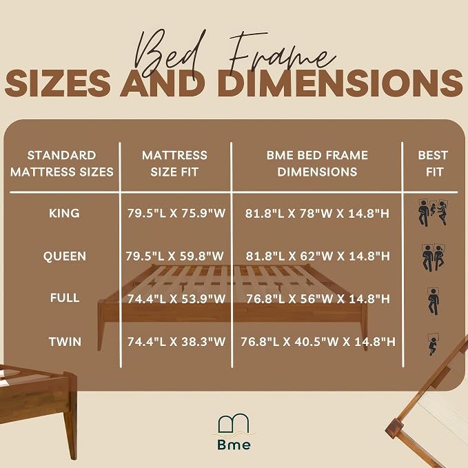 Bme Dinkee 15 Inch Signature Bed Frame Without Headboard - Image 10