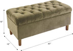 Homepop Home Decor | Tufted Ainsley Button Storage Ottoman Bench - Image 3