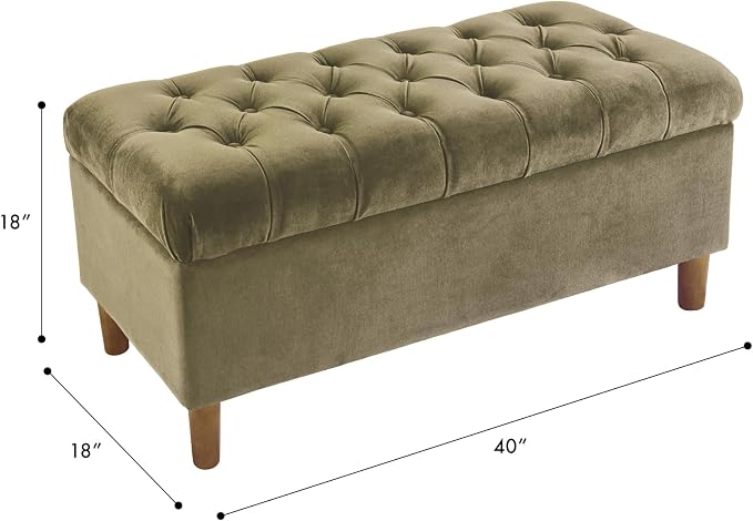 Homepop Home Decor | Tufted Ainsley Button Storage Ottoman Bench - Image 3