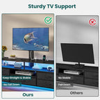 BTHFST TV Stand with Mount for 32/55/65/70 inch TVs, 51.2" LED TV Stand with - Image 6
