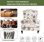 HAOYONG Wing Chair Slipcovers Printed Wingback Chair Covers 2 Pieces Wingback - Image 5