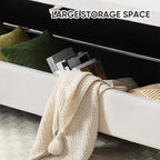 65" End of Bed Storage Bench, Velvet Storage Bench - Image 5