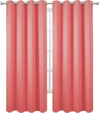 Blackout Curtains 66 x 84 inch/Coral Curtains Set of 2 Panels/Thermal Insulated - Image 2