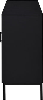 Coaster Home Furnishings Jess 2-Door Arched Fluted Glass Accent Cabinet Black - Image 6