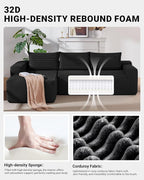 97" Cloud Sectional Couch, Modern Modular Sectional Sofa - Image 3