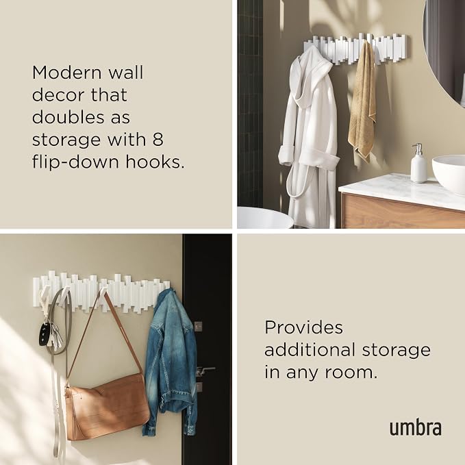Umbra Sticks Wall-Mounted Coat Rack Rail Hook - Image 4