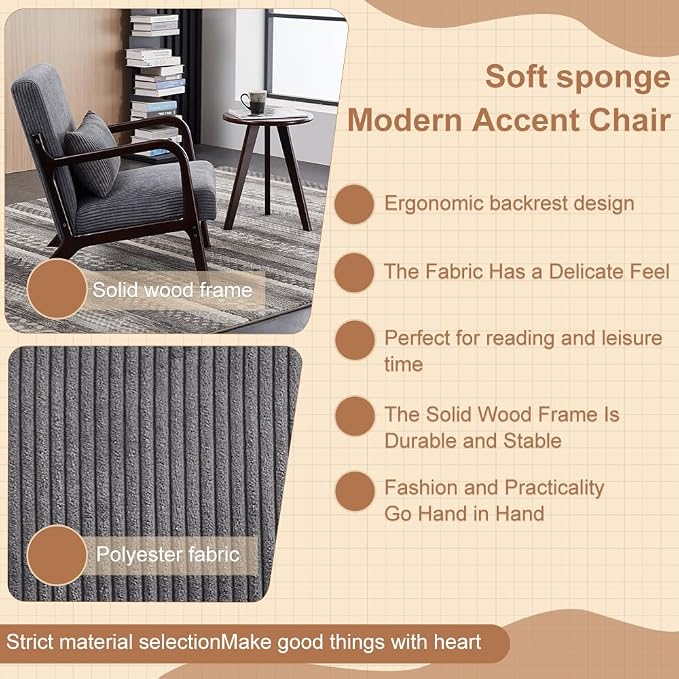 Mid-Century Modern Accent Chair - Image 6