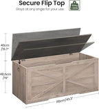 CHOEZON Storage Chest, 43.3" Wooden Storage Trunk, Retro Storage Bench - Image 3