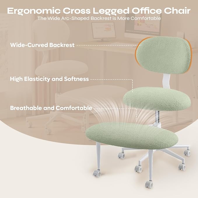 Pinmoco Ergonomic Cross Legged Office Chair - Image 3