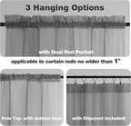 Chyhomenyc Sheer Curtains Tiers 42W x 24L Inches, Light Filtering Small Curtains - Image 3