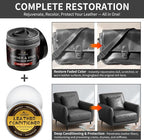Leather Recoloring Balm with 100ml Mink Oil, Dark Gray Leather Repair Kit and - Image 2