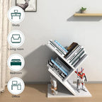 Godferyxin Tree Bookshelf, 3-Tier Small Bookcase - Image 8
