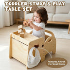 Lehoo Castle Montessori Weaning Table and Chair Set - Image 2
