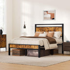 Z-hom Upgraded Full Size Bed Frame, Heavy Duty Metal Sturdy Full Bed Frame - Image 3