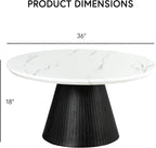 Furniture of America Coraly Modern 36-inch Round Coffee Table - Image 2