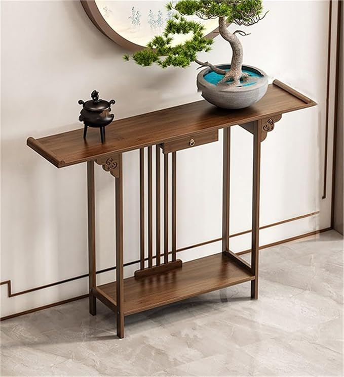 Natural Bamboo Console Table by Unknown