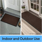 GORILLA GRIP 100% Waterproof All-Season WeatherMAX Doormat US Designed Natural - Image 9