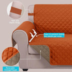 U-NICE HOME Reversible Recliner Chair Covers, Pet Friendly, Elastic Straps - Image 4
