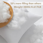 MIULEE 14x14 Pillow Inserts 4 Pack, 100% Virgin Fiber Filling Throw Pillows | - Image 4