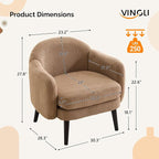 VINGLI 30.3" Wide Modern Barrel Accent Armchair - Image 2