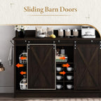 4ever2buy Farmhouse Coffee Bar Cabinet - Image 3