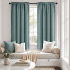 MIULEE Dusty Blue Blackout Curtains 4 Panels Set 72 Inch Length Bedroom | - Image 9