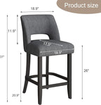 VKNOW Bar Stools Set of 6, Modern Counter Stools - Image 2