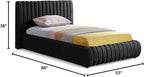 Meridian Furniture NicoBlack-T Nico Collection Modern | Contemporary Velvet - Image 3