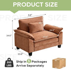 Oprisen Modular Sectional Sofa, Comfy Cloud Couch Sectional Sofa, Chenille Sofa - Image 7