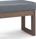 SIMPLIHOME Milltown Small Ottoman Bench - Image 5