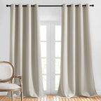 NICETOWN Bedroom Blackout Long Natural Curtains 120 Length by NICETOWN