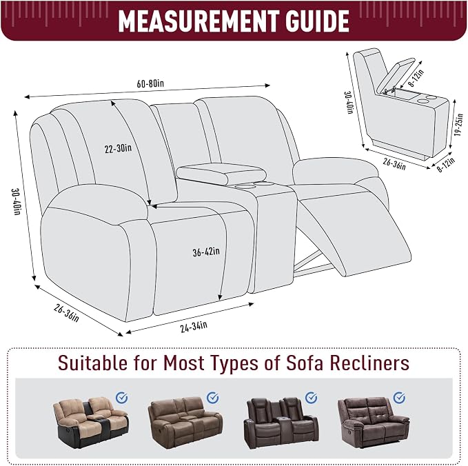 TAOCOCO Loveseat Recliner Cover - Image 4