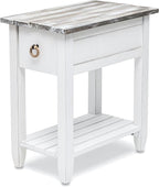 Sea Winds Trading Picket Fence Chairside Table Kiln-Dried Solid Wood Distressed by LineageCollections