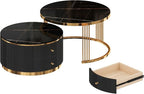 Merax 2-Piece Round Nesting Coffee Table Set - Image 12