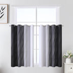 Black and Greyish White Ombre Blackout Curtains by ESTELARTEXTILER