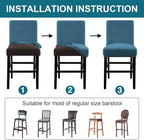 Turquoize Bar Stool Covers 4 Pack Bar Stool Covers - Image 5