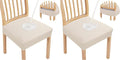 Smiry Waterproof Seat Covers for Dining Room Chairs Set of 4, Stretch Jacquard by Smiry