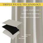 NICETOWN Blackout Kitchen Curtains 45 inch Length - Image 2