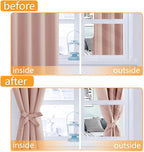 Grommet Blackout Curtains for Bedroom, 42 x 84 Inches Long, Blush | Thermal - Image 4