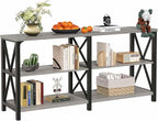 LVB Industrial Entryway Table, Farmhouse Rustic Console Table Behind Couch - Image 9