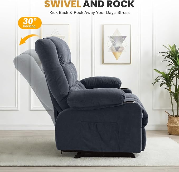 BOSMILLER Reclining Sofa with Cup Holders - Image 5