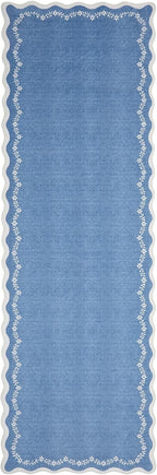 GarveeHome 2.5x8 Scalloped Washable Runner Rug Non Slip Hallway Kitchen Rug | - Image 4