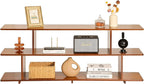 Bamboo TV Stand for TVs up to 65", 3 Tier Accent Entertainment Center - Image 8