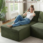 96" Cloud Sectional Couch U-Shaped Chaise - Image 5