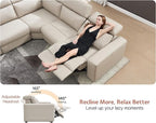 AMERLIFE Power Recliner Sectional Sofa - Image 3
