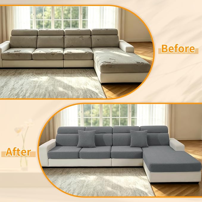 XINEAGE Chaise Cover for L Shaped Sofa, Sectional Couch Covers for Pets - Image 7
