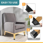 24 Pcs Chair Leg Floor Protectors Square - Image 4