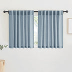 RYB HOME Linen Semi Sheer Kitchen Curtains Over Sink 36 inches Length | Light by RYBHOME
